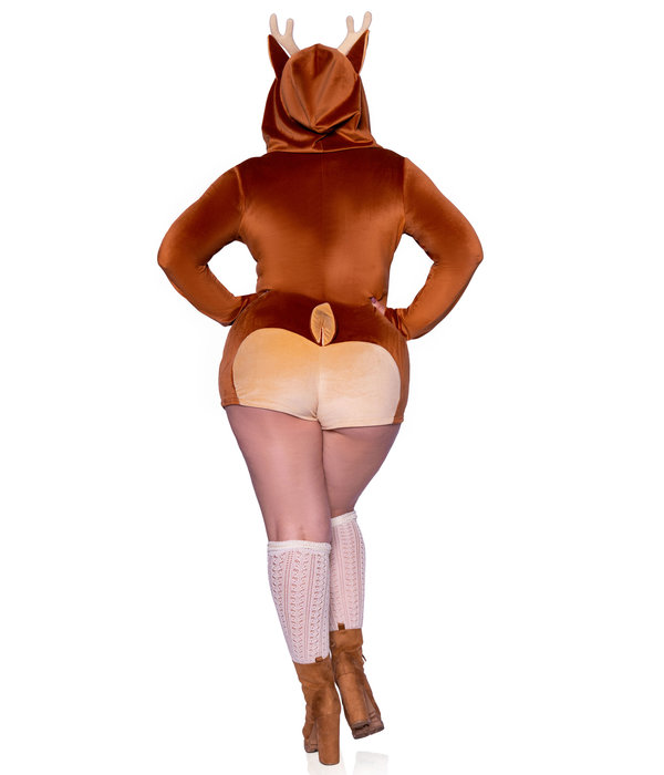 Sexy Velvet Fawn Romper Hinde Plussize