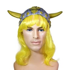 Vikinghelm klein met haar geel