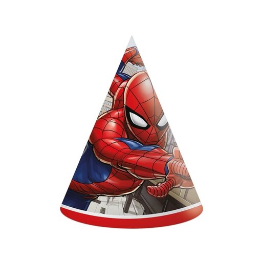 Feesthoedjes Spiderman Crime Fighter (6st)