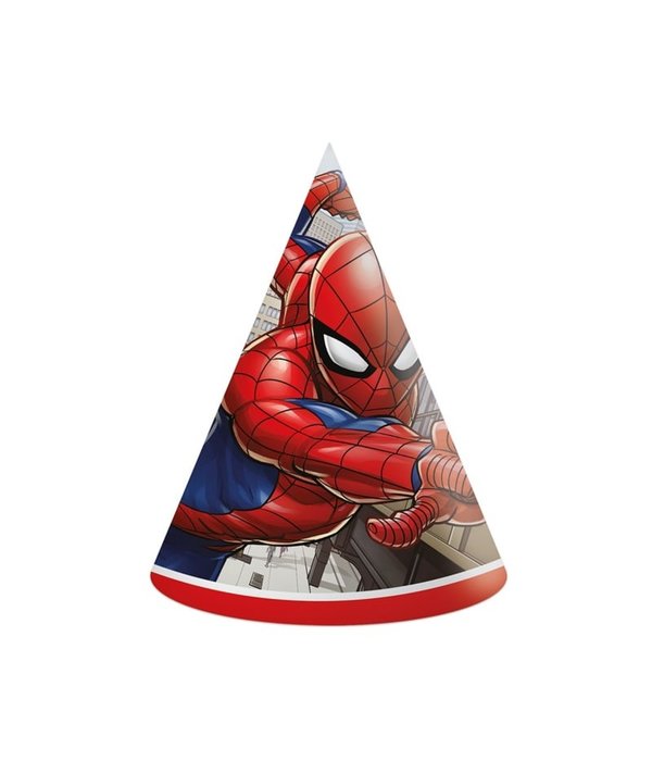 Feesthoedjes Spiderman Crime Fighter (6st)