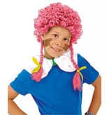 Pieten Pruik met Roze Vlechtjes kind
