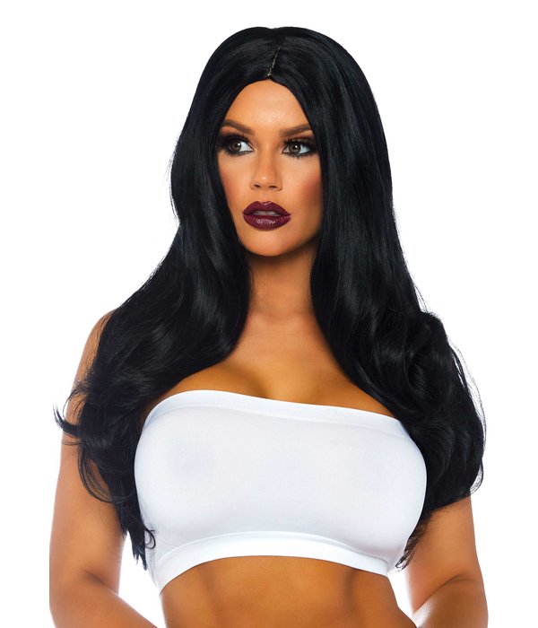 Long Wavy Pruik Winny Black