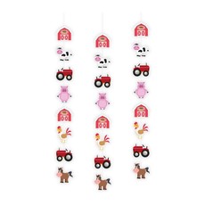 Hangdecoratie Slingers Boerderij Dieren (3st)