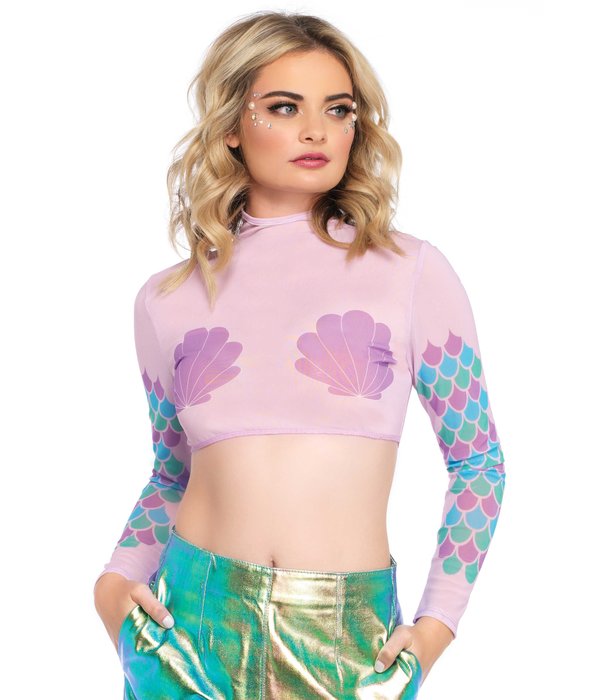 Zeemeermin Mesh Crop Top