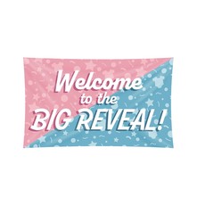 Gevelvlag 'Welcome' Gender Reveal (150x90cm)