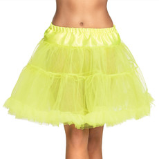 Dames Petticoat De Luxe Neon Geel