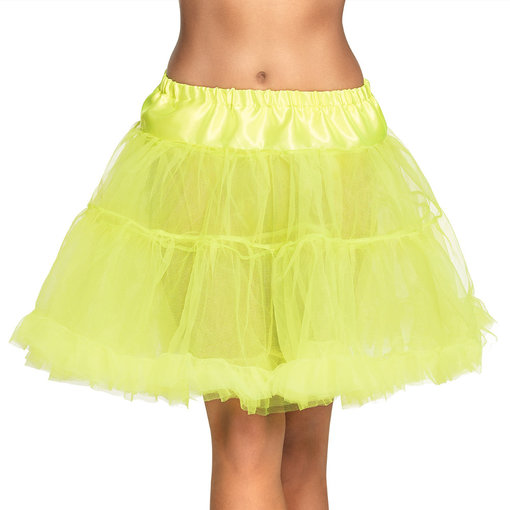 Dames Petticoat De Luxe Neon Geel