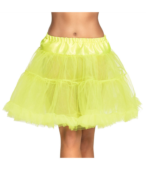 Dames Petticoat De Luxe Neon Geel