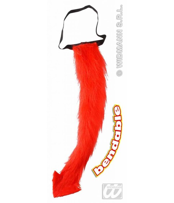 Duivelstaart pluche rood