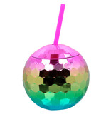 Discobal Drinkbeker Met Rietje Regenboog