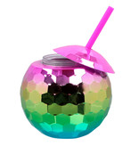 Discobal Drinkbeker Met Rietje Regenboog