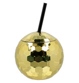 Discobal Drinkbeker Met Rietje Goud