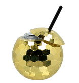 Discobal Drinkbeker Met Rietje Goud