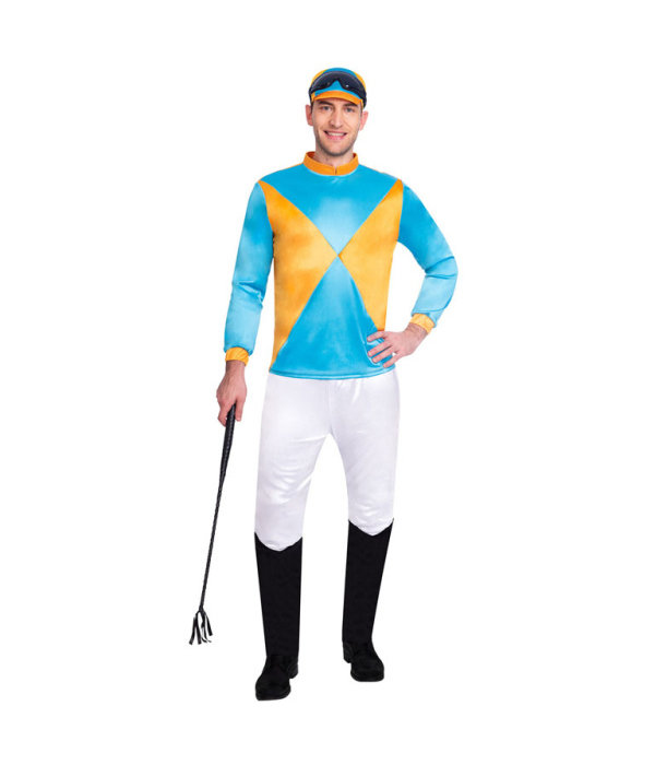 Jockey Kostuum Lester Blauw/Geel