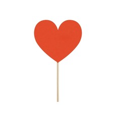 Cake Toppers Hartjes Rood (6st)