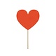 Cake Toppers Hartjes Rood (6st)