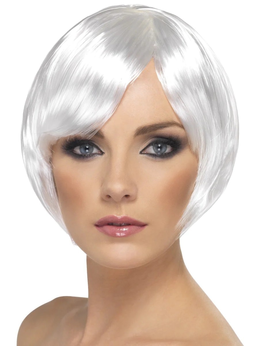 Witte Bobline Pruik Babe afbeelding