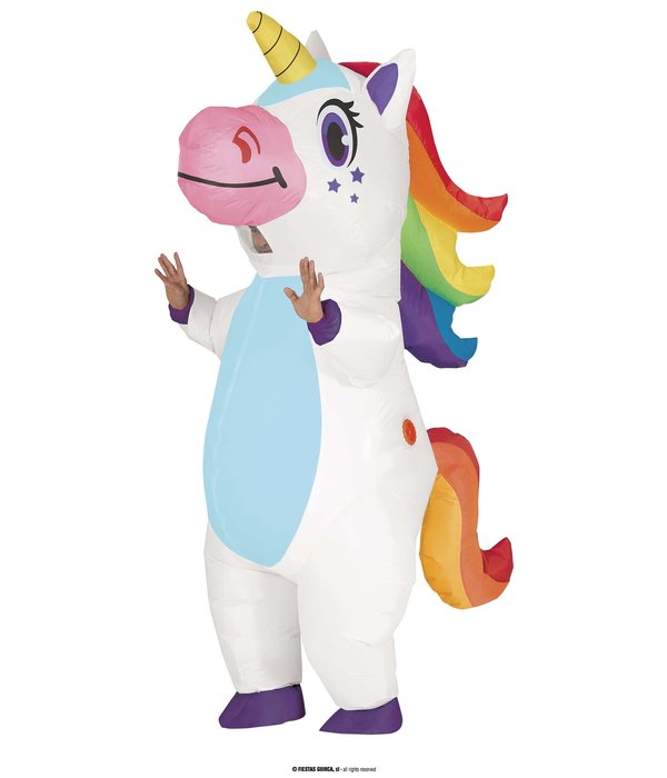 Opblaasbaar Eenhoorn Kostuum