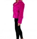 Bontjas neon paars dames