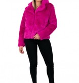 Bontjas neon paars dames