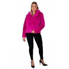 Bontjas neon paars dames