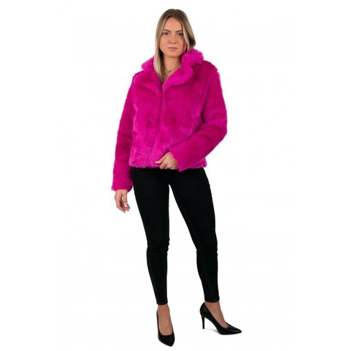 Bontjas neon paars dames