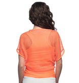 Oranje T-shirt Met Visnet Top