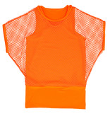 Oranje T-shirt Met Visnet Top