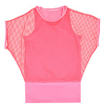 Roze T-shirt Met Visnet Top
