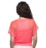 Roze T-shirt Met Visnet Top