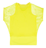 Geel T-shirt Met Visnet Top