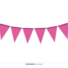 Neon roze vlaggenlijn (3m)