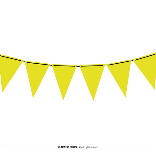 Neon gele vlaggenlijn (3m)