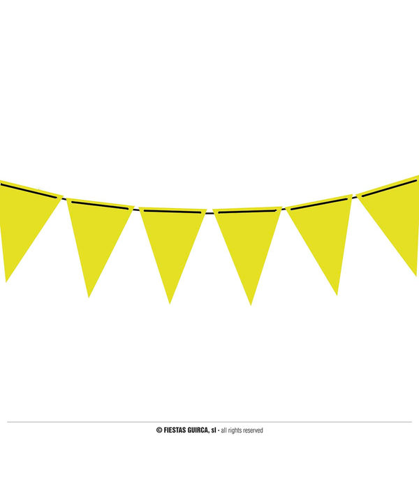 Neon gele vlaggenlijn (3m)
