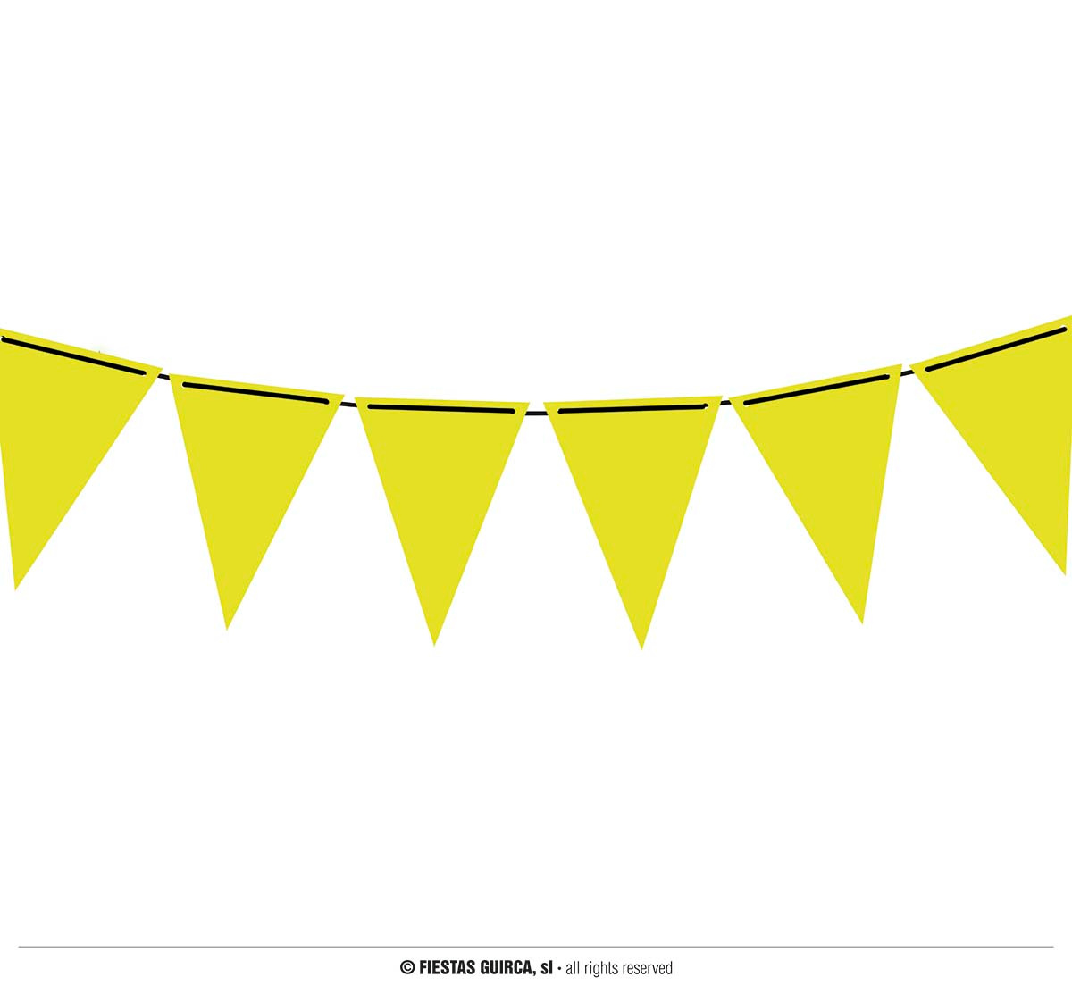 Neon gele vlaggenlijn (3m)