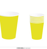 Neon Gele Bekers 240ml (6st)