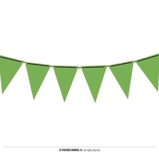 Neon groene vlaggenlijn (3m)