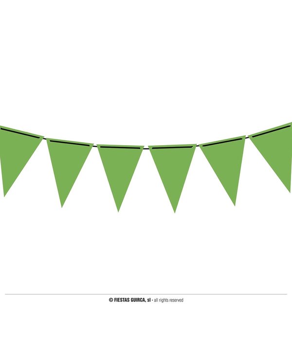 Neon groene vlaggenlijn (3m)