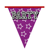 Holografische Vlaggelijn 'Party' (8m)