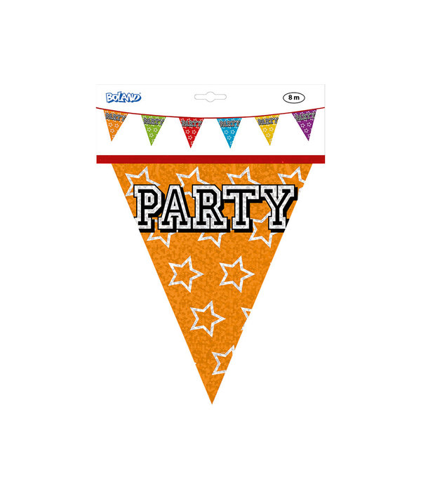 Holografische Vlaggelijn 'Party' (8m)