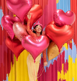 Folieballon Hart Hot Pink Satijn (75x64,5cm)