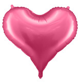 Folieballon Hart Hot Pink Satijn (75x64,5cm)