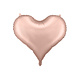 Folieballon Hart Rosé Goud Satijn (75x64,5cm)