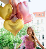 Folieballon Hart Lichtroze Satijn (75x64,5cm)