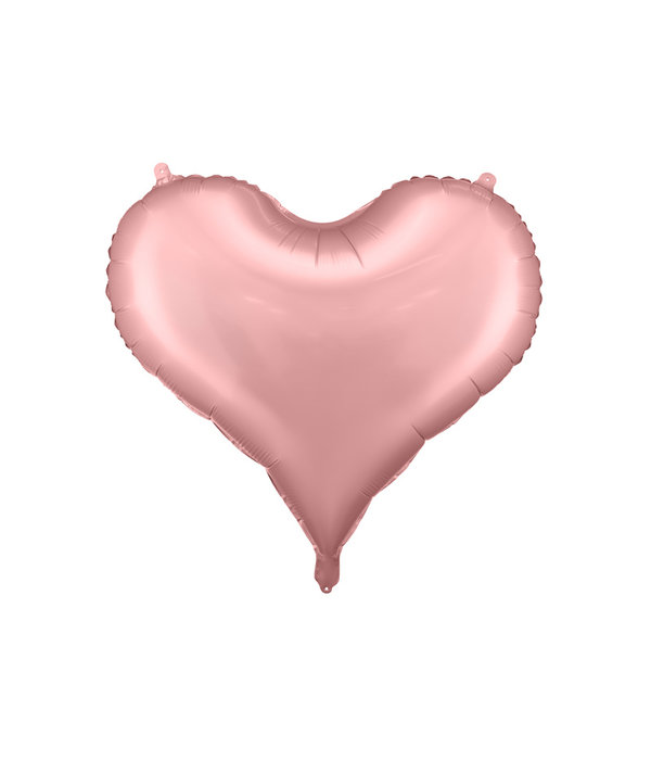 Folieballon Hart Lichtroze Satijn (75x64,5cm)