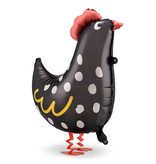 Folieballon Haan Zwart (48x60cm)