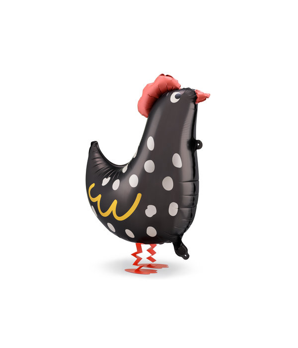 Folieballon Haan Zwart (48x60cm)