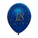 Ballonnen 18 Jaar Navy Blauw/Goud (6st)