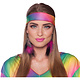 Hippie Oorbellen Veren Roze/Zwart