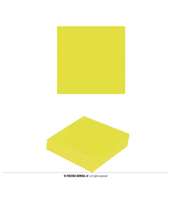 Servetten Neon Geel (12st)